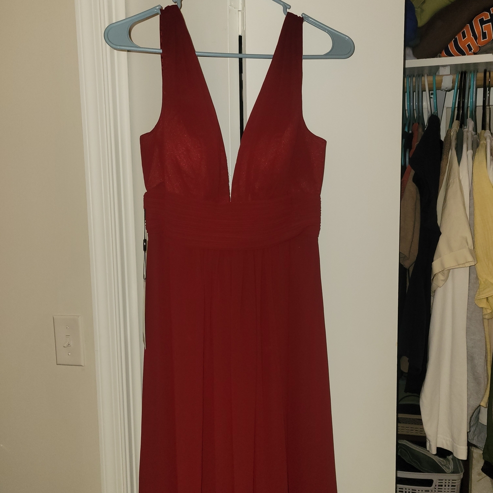 Ever Pretty Elegant Red Backless Gown